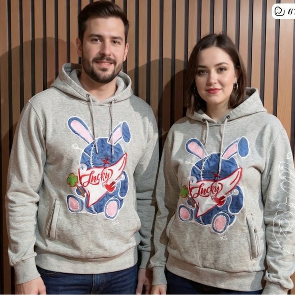 BKYS Gray and White Hooded sweatshirt Sz S Unisex - Picture 1 of 8